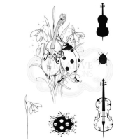 Pink Ink Designs The Cellist A6 Clear Stamp (PI126)